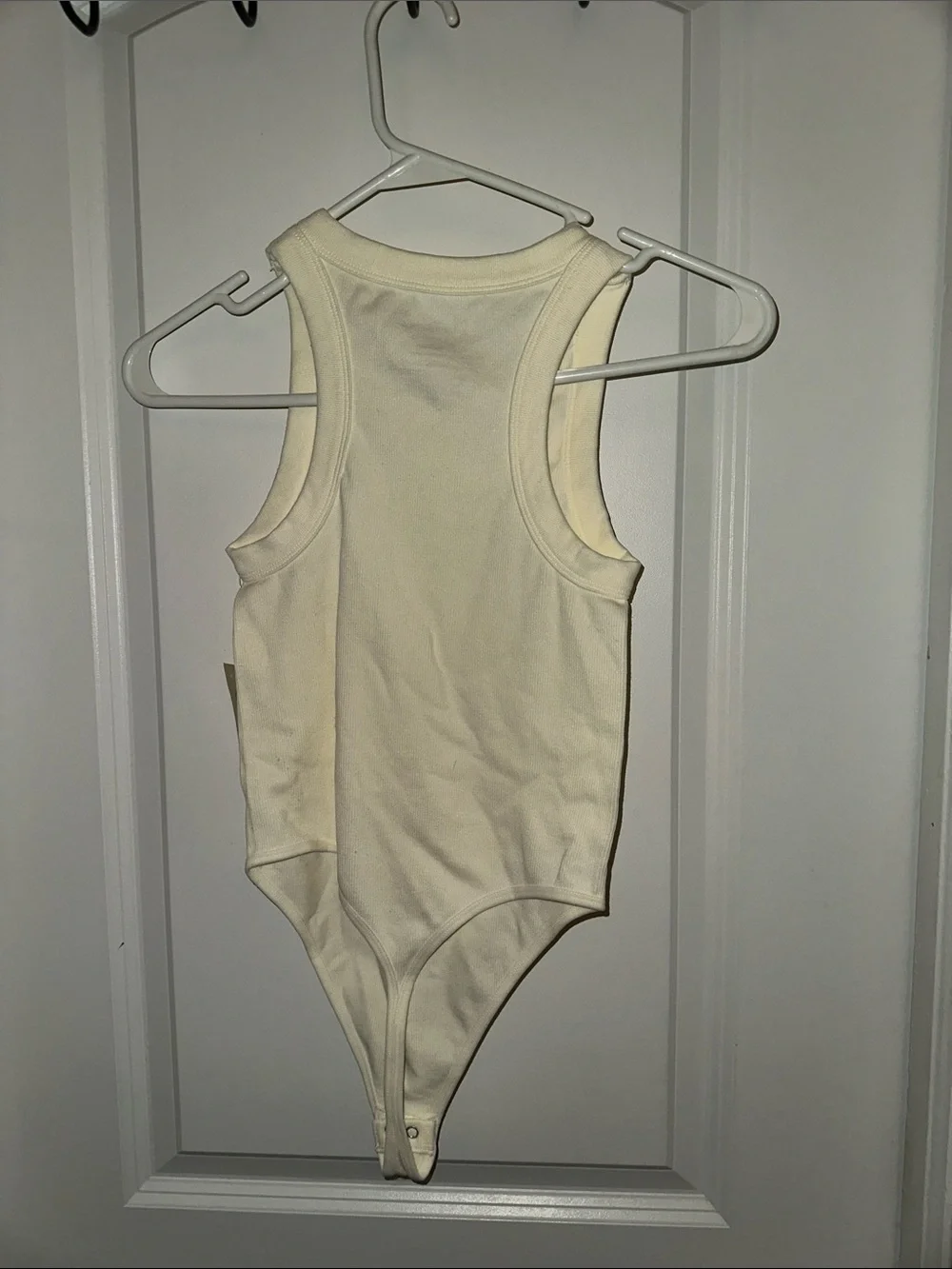 No Boundaries Cream Ribbed Tank One-Piece for kids